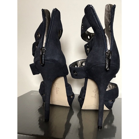 Sam Edelman Stiletto Sandals, Caged Open Toe with Metal Grommets 9.5M - Picture 8 of 11